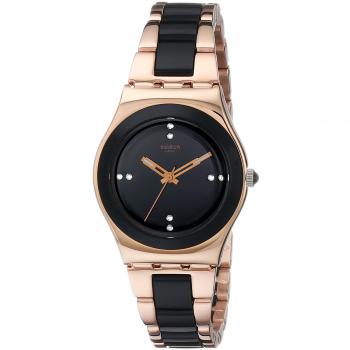 Swatch Irony YLG123G Rose Pearl & Black Ladies' Watch