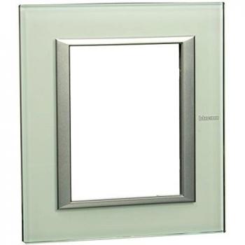 Dispositif de contrôle BTicino HA4826VSW, plaque rectangulaire en verre, 3+3 modules