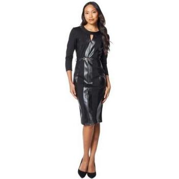 Tubino Nero 16 UK Con Cintura PU per Donna Principles