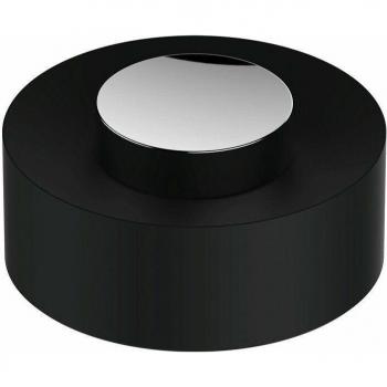 Keuco Couvercle Plan en plastique noir-gris avec finition inox