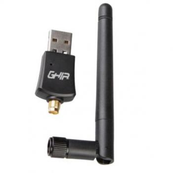 ADAPTADOR INALÁMBRICO GHIA USB 2.0 DUAL BAND 600 MBPS CON ANTENA