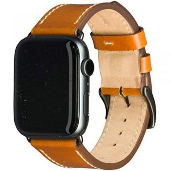 Apple Watch Series 6/5/4/SE 44 mm Lederarmband „Copenhagen“ – Dbramante1928, Braun, Grau