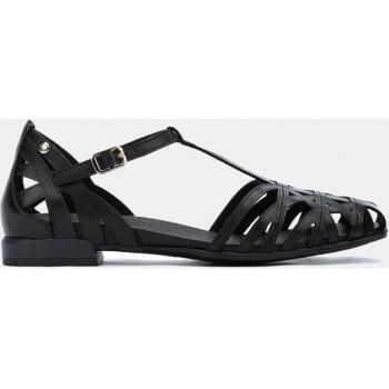Pikolinos Benissa W6Q Flat Leather Sandals, Black, 6 UK
