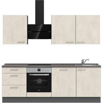 Nobilia® Küchenzeile „Riva II“ – vormontiert, 240 cm breit, ohne Elektrogeräte