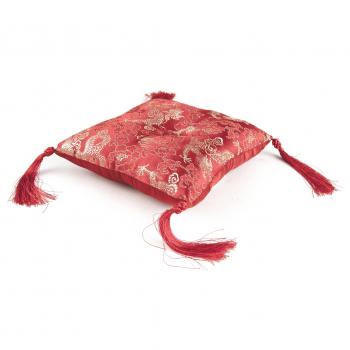Berk KH‑374‑LR Meditations‑Klangschalen‑Kissen, 17 cm, Rot, mit Quasteneinlage