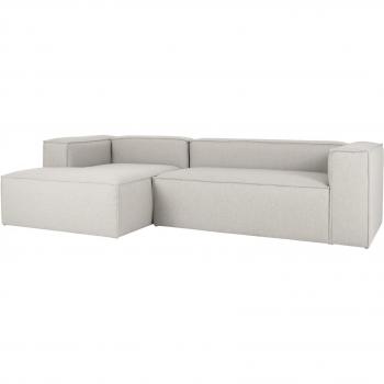 Sofá Lola Decowood 4/5 plazas con chaise longue izquierda, tono gris claro