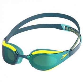 Speedo Fastskin Hyper Elite – Spiegelglas Grün, blaue Brille (One Size)