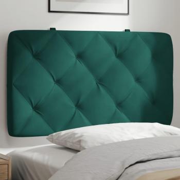 Coussin d’oreiller pour lit vert foncé, 80 cm en velours – Vidaxl