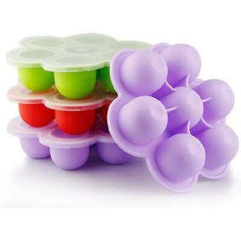 Bébé Silicône: plateau congélateur, récipient sans BPA, couvercle clip