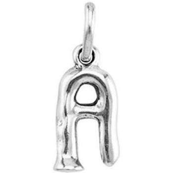 Charm UNO de 50 letra A bañado en plata