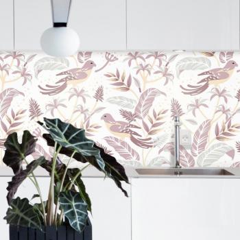 Stickerdecofr Crédence Tropicale Vintage 100x60 cm