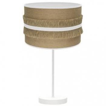 Lámpara de Mesa Natalia 1xe27 Blanco/saco-blanco 62x30x30 Cm