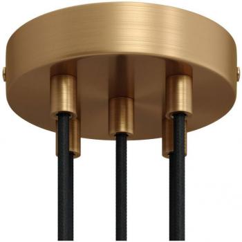 Creative Cables: Rosone Cilindrico 5 Fori, Metallo, Bronzo Satinato