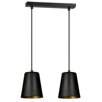 Pendelleuchte Jackson, Esstischlampe, Schwarz-Gold