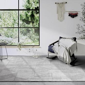 Villeroy & Boch Ursule Grey Wool Rug (190 × 280 cm) – High‑Low Pile Handwoven