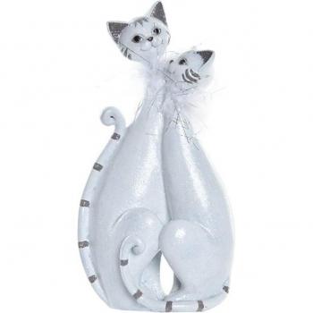 Gato Blanco Decorativo 15 x 10 x 29 cm