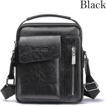 Sac à bandoulière décontracté pour homme en cuir synthétique