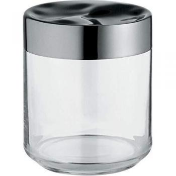 Alessi Julieta LC08 Barattolo da Cucina in Vetro 75 cl Tappo Acciaio Inox 18/10