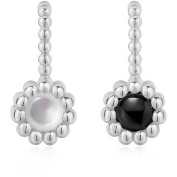 Ania Haie “Midnight Pearl” Pendant – Rhodium Plated, Black Onyx, Mother‑of‑Pearl (NC060‑11H)