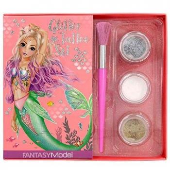 Glitzer-Meerjungfrau Depesche 11111 Tattoo‑Set – Fantasy Model, Rosa, ca. 15,5 x 14 x 2 cm