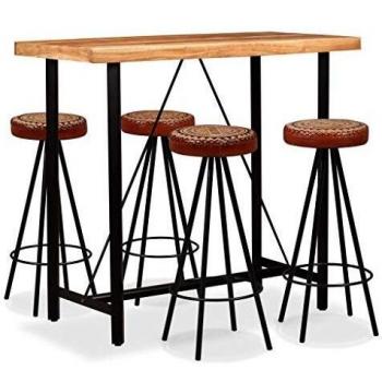 Ensemble de bar en bois d'acacia et toile