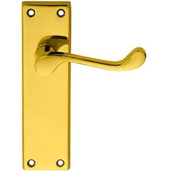 Metallic Polish Pair of Victorian Scroll Levers for Sweedor Latch – 150 × 43 mm