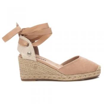 Alpargatas Refresh 5-8cm Beige con Cierre de Cinta