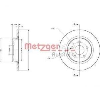 METZGER 6110180 Heavy‑Duty Brake Disc