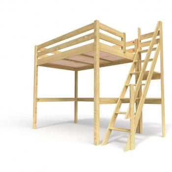 Lit Mezzanine Sylvia en Bois 120x200 avec Escalier