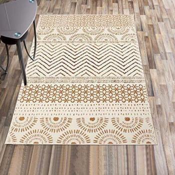 Alfombra Bereber con Diseño Étnico 120x170 Crema