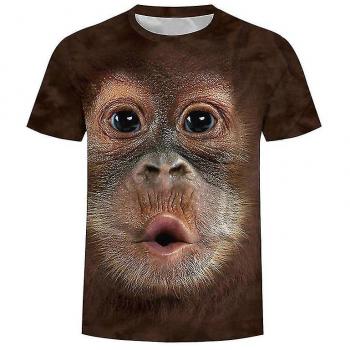 Vêtement Masculin T-Shirt 3D Orangutan Café L
