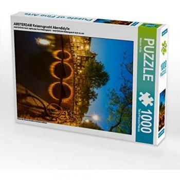 CALVENDO Puzzle Amsterdam Keizersgracht Abendidylle 1000 Teile Lege-Größe 48 x 64 cm