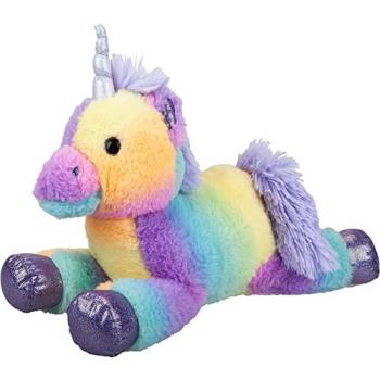 Soft Rainbow Unicorn Lying Cuddly Toy