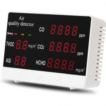 High‑Precision Luftqualitätsprüfer – Digitaler Sensor für CO, CO₂, HCHO, TVOC