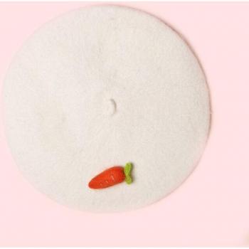 Autumn Carrot Wool Beret