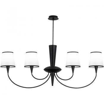 Lámpara Negros Metálico y Tela Wellhome 118x20x83