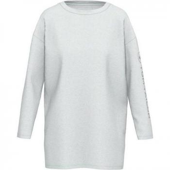 TOM TAILOR Damen Langarm T-Shirt mit Logo‑Print – Lässiger Schnitt – Grau – 3XL/46