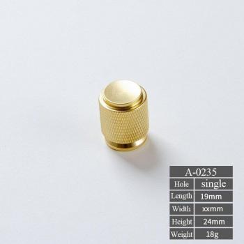 15 Gold Knurled Cabinet Knobs