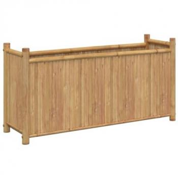 Fioriera di legno bambù per esterni 100x30x50 cm