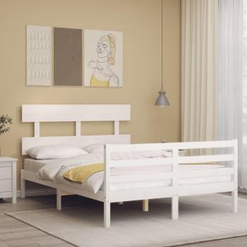 Blindwall Cabecero Madera Maciza Blanco 140x200