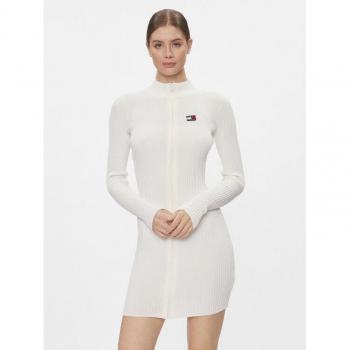 Tommy Jeans Badge Strickkleid DW0DW17525 in Weiß