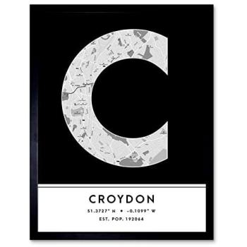 Modern Croydon City Word Art