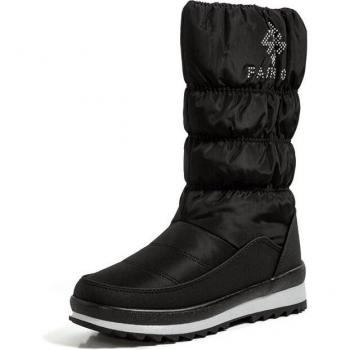 Botas de Media Caña para Mujer, Botas de Nieve con Cremallera y Plataforma, Aislantes para el Frío