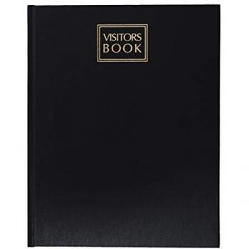 Collins Visitors Book Leathergrain 192 Pages 40 8250251 CLVB40