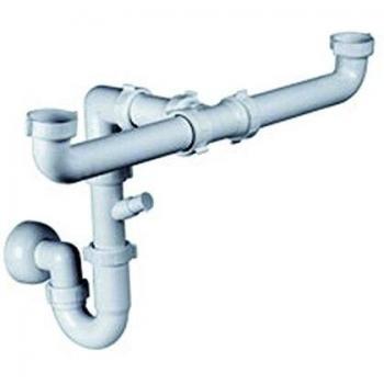 Module Gain d’Espace 5X Siphon PP 40 mm, Couleur Blanc – 2 Réservoirs + Racord