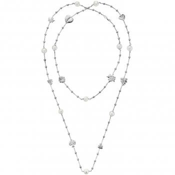 Julien Julsen Damenkette Blattbaum in Weißem Sterling‑Silber, 87 cm