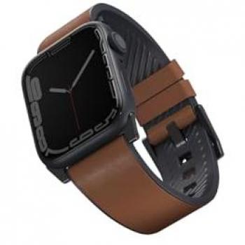Uniq Straden Wasserdichtes Leder Hybrid Armband für Apple Watch Series 1-10 / SE / Ultra (42/44/45/46/49 mm)