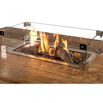 Happy Cocooning Glasschirm Modell 72 × 35 × 17 cm – Rechteckig