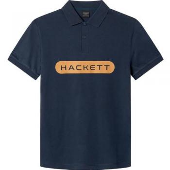 Polo Hackett Essential en Azul Marino – Modelo S, Algodón