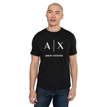 Moška majica Armani Exchange – Crni kratak rukav, Okrugla vrata, Veličina S